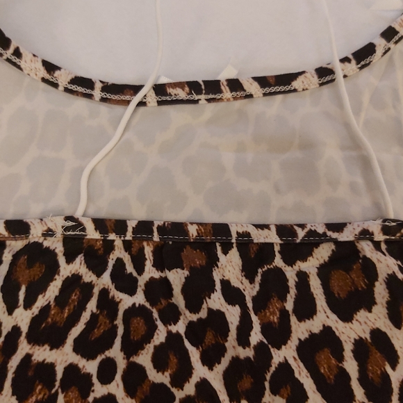 050. Leopard Print Crop Spaghetti Straps Camisole  Size S - Picture 14 of 16